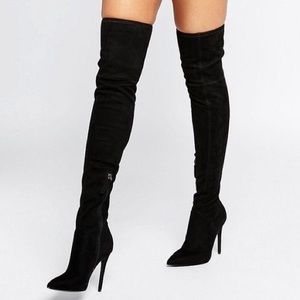 Black Thigh High Stilettos ✨